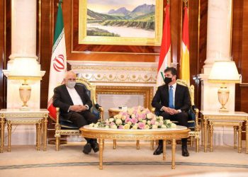 دیدار و گفت‌وگوی ظریف و نیچروان بارزانی