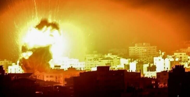 حمله ی هوایی ارتش رژیم صهیونیستی به نوار غزه