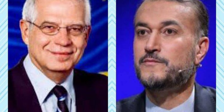 در تماس تلفنی نماینده عالی سیاست خارجی اتحادیه اروپا با امیرعبداللهیان مطرح شد: اعلام آمادگی اتحادیه اروپا برای گسترش همکاریها با ایران