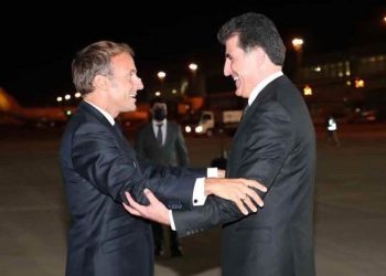 «امانوئل مکرون»، رئیس جمهوری فرانسه  وارد اربیل شد