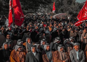 هزاران معترض به نتیجه انتخابات عراق مقابل منطقه سبز بغداد تجمع کردند