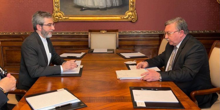 رییس هیات مذاکرهکننده ایران با همتای روس خود دیدار کرد