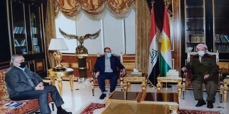 دیدار هیئت عالی رتبە ایرانی با مقامات اقلیم کردستان و حزب دمکرات