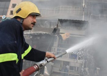 آتش‌سوزی گسترده در بیمارستان «الفرات» شهر کوفه