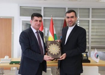 ملاقات سرکنسول جمهوری اسلامی ایران با رئیس جدید دانشگاه سلیمانیه