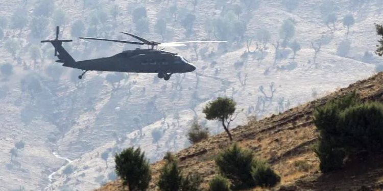 سقوط بالگرد نظامی ترکیه در اقلیم کردستان عراق