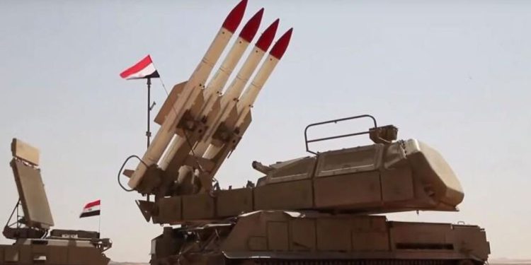 مقابله پدافند سوریه با حمله اسراییل