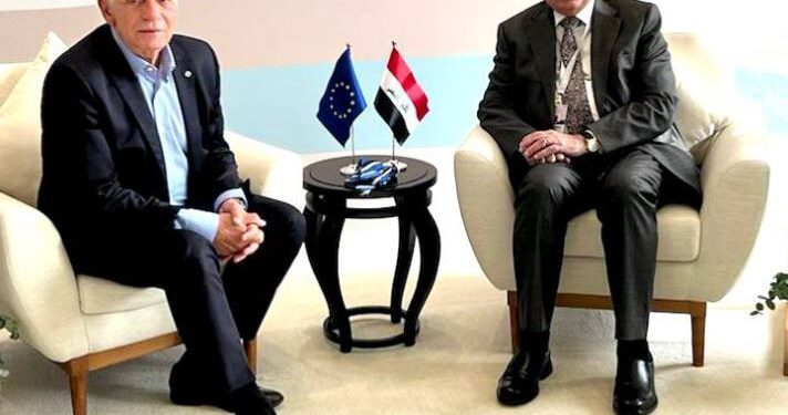 دیدار فواد حسین و بورل درباره تحولات عراق و منطقه