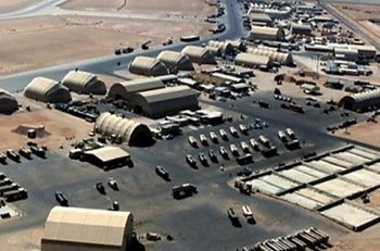 سقوط یک پهپاد بر فراز پایگاه عین الاسد، محل استقرار نظامیان اشغالگر آمریکایی