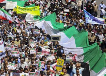 حضور پرشور حامیان آرمان آزادی قدس/ فلسطین تا ابد پاره تن اسلام می‌ماند