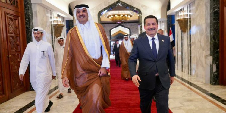 السودانی در دیدارِ امیر قطر: عراق آماده همکاری با کشورهای برادر برای تحقق صلح، توسعه و شکوفایی است