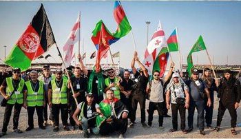 زائران اربعین از روسیه، گرجستان، آذربایجان و ترکیه از مسیر اقلیم کردستان وارد عراق شدند