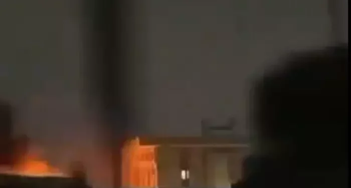 ساختمان هیأت وزیران اقلیم کردستان عراق در محاصره آتش