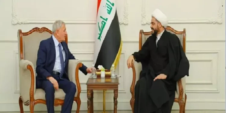پایان دادن به حضور ائتلاف خارجی محور رایزنی الخزعلی با رئیس جمهور عراق