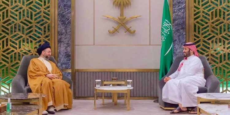 در دیدار با محمد بن سلمان: حکیم: پایان مأموریت ائتلاف بین‌المللی در خاک عراق را خواستاریم