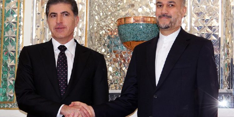 «نچیروان بارزانی» رئیس اقلیم کردستان با وزیر امور خارجه ایران دیدار کرد