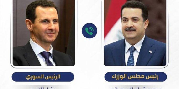 تاکید السودانی و اسد بر ارتقای سطح هماهنگی امنیتی بین عراق و سوریه