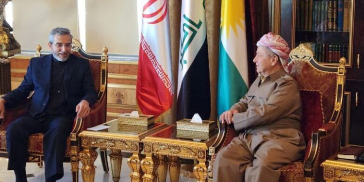 دیدار علی باقری با مسعود بارزانی