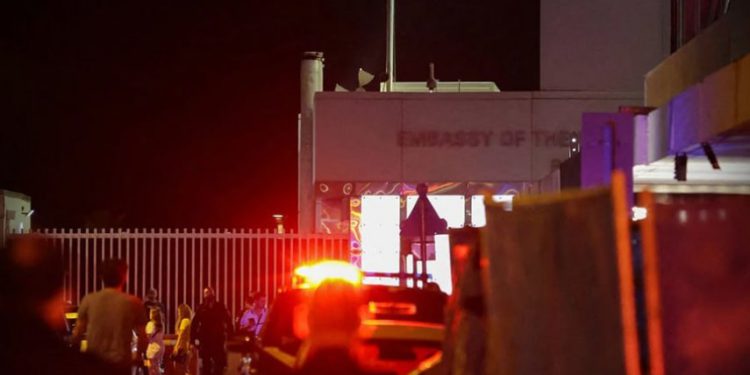 انفجار در نزدیکی سفارت آمریکا در تل‌آویو