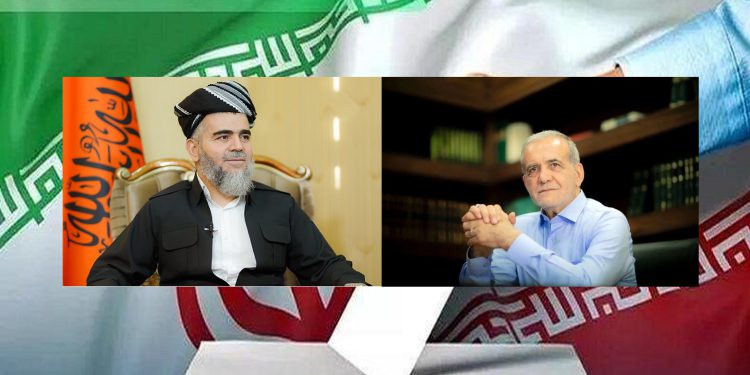 پیام تبریک علی باپیر رئیس جماعت عدالت کردستان بە مسعود پزشکیان