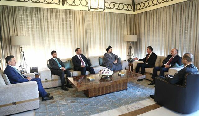 تاکید بارزانی و حکیم بر بر ضرورت تلاش برای برقراری آرامش و ثبات در منطقه