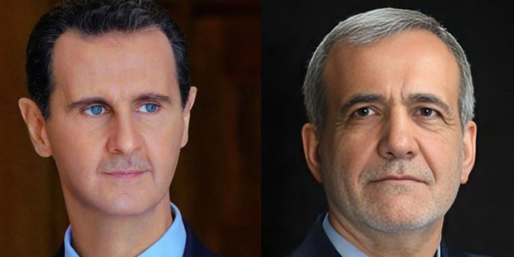 گفت وگوی بشار اسد با پزشکیان درباره تحولات مبارزه با تروریسم