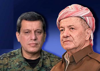 فرمانده‌ نیروهای سوریه‌ دموکراتیک در اربیل با مسعود بارزانی دیدار می کند