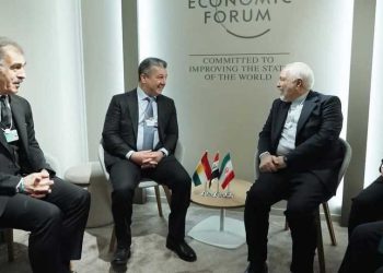 ظریف و بارزانی در داووس بر گسترش روابط ایران و اقلیم کردستان تاکید کردند