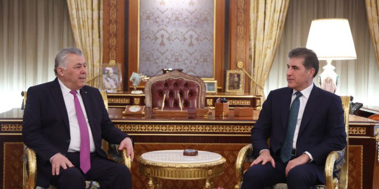 «نظمی حزوری» در دیدار با «نچیروان بارزانی» بر تقویت روابط فلسطین با اقلیم کردستان تأکید کرد