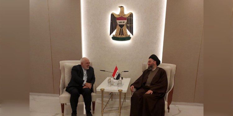 دیدار و رایزنی ظریف با عمار حکیم در بغداد