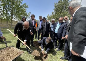 کاشت نمادین نهال بلوط توسط معاون رئیس جمهور و استاندار کرمانشاه