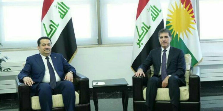 «نچیروان بارزانی» و «محمد شیاع السودانی» در سلیمانیه با هم دیدار کردند