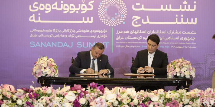 امضای تفاهمنامه همکاری مشترک میان استانداران کردستان و سلیمانیه + متن