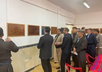 برگزاری نمایشگاه هنری «گل‌نویسی» در پاوه