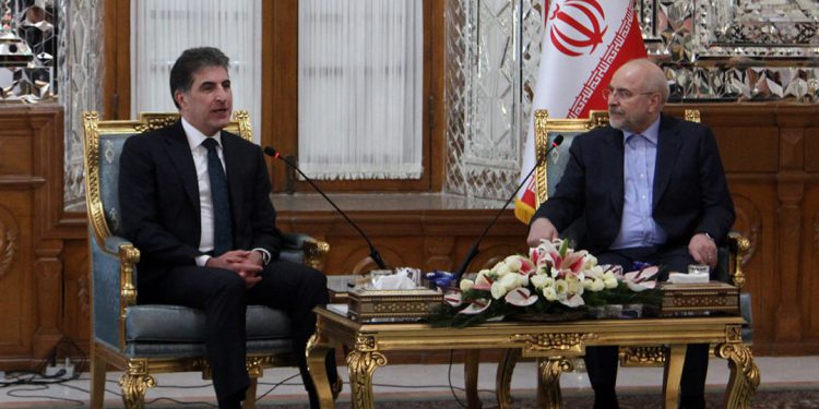 تاکید بارزانی و قالیباف بر گسترش روابط ایران و اقلیم کُردستان