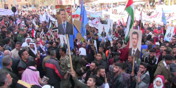 لە قامیشلۆ و حەسەکە خەڵک بۆ پاڵپشتی بەشار ئەسەد ڕژانە سەر شەقامەکان