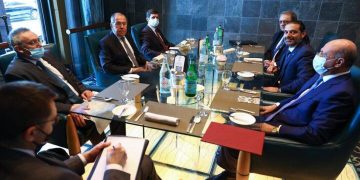 لاوڕۆڤ و حەریری قەیرانی لوبنانیان تاوتوێ کرد