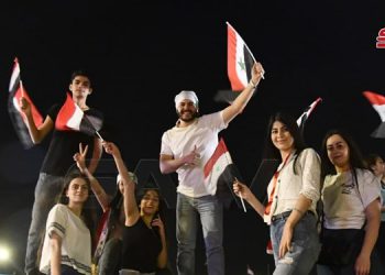 خەڵکی سوریا بە بۆنەی سەرکەوتنی بەشار ئەسەد ئاهەنگیان گێڕا