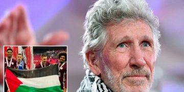 پشتگیریی “ڕاجێرز واتێرز”لە هەڵکردنی ئاڵای فەڵەستین لە یاریگەی ویمبلی لەندەن