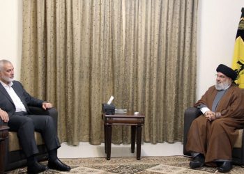 ئیسماعیل هەنیە لە گەڵ سەید حەسەن نەسروڵڵا کۆبووە