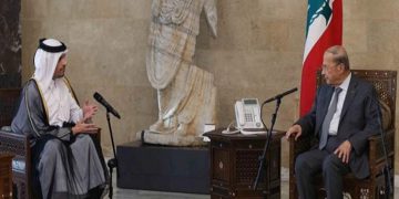 کۆبوونەوەی وەزیری دەرەوەی قەتەر و سەرۆک کۆماری لوبنان