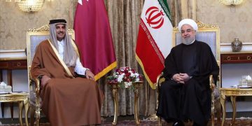 ڕۆحانی لە وتووێژی لە گەڵ میری قەتەر: کێشەی سەرەکی ناوچەکە سیاسەتی سەربازیگەری هەندێک وڵات و ڕژێمی زایۆنیستییە