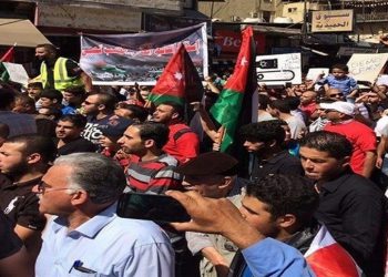 ئەردەنییەکان لە دژی ڕژێمی زایۆنیستی ڕژانە سەر شەقام