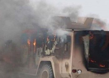 کاروانێکی سەربازیی هاوپەیمانی نێودەوڵەتی لە عێراق کرایە ئامانج