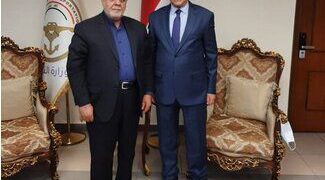 باڵیۆزی ئێران و وەزیری گواستنەوەی عێراق پرۆژەی هێڵی ئاسنی نێوان هەر دوو وڵاتیان تاوتوێ کرد