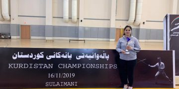 “باخان عه‌دنان”یه‌كه‌م ئافره‌تى شمشێربازى كورد کە به‌شدارى پاڵه‌وانێتى جیهانى كردووه‌