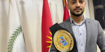 كه‌مه‌ربه‌ندى پاڵه‌وانێکی مواتای کورد كرا