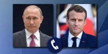 مەکرۆن و پوتین قەیرانی ئۆکرانیایان تاوتوێ کرد