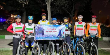 پاسکیلسوارانی کرماشانی بەرەو هەڵەبجە بەڕێکەوتن