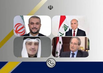 وەزیری دەرەوەی ئێران کێشەی خۆڵبارینەکەی لە گەڵ هاوتاکانی لە سێ وڵاتی عەرەبی تاوتوێ کرد